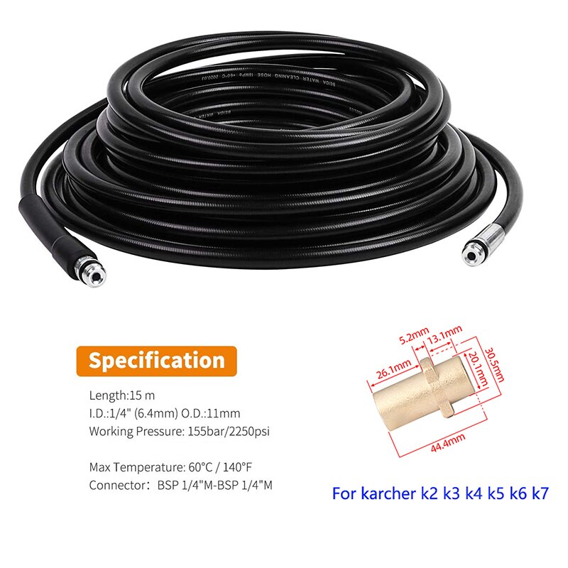ROUE furet deboucheur canalisation deboucheur canalisation haute pression Nettoyeur à pression Karcher K2-K7, égouts et égouts, nettoyage de tuyaux, déblocage de tuyaux, buse de câble pour lavage nettoyeur haute