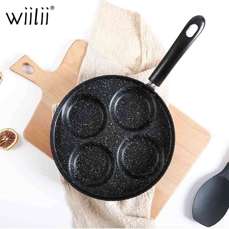 Induktionskomfur fire huls stegepande til æg pandekage bøf kogegryde non-stick morgenmad grill pande omelet gryde