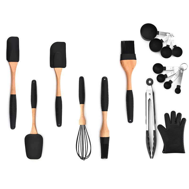Modern Kitchen Cooking Tool Sets Temperature Resistance Silicone Spatula Spatulas Spoon Kit Kitchenware Cookware Accessories: 10PCS A
