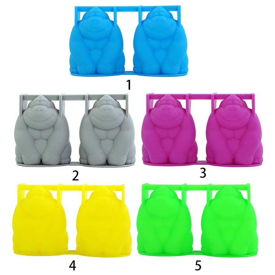 1 set Gorilla Shape Ice Cubes Home Kitchen Ice Cube Tray Summer Ice Tray Drinks Molds Ice Cube Mold Storage Containers: random color