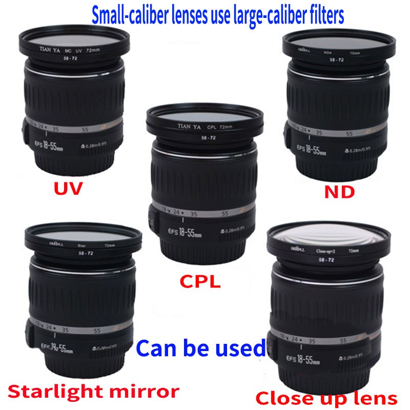 52-67mm 52-82mm 55-58mm 55-62mm 55-82mm 58-72mm 58-77mm 58-82mm Objektiv Schritt hoch Nieder Ring Filter alle Kamera Adapter einstellen