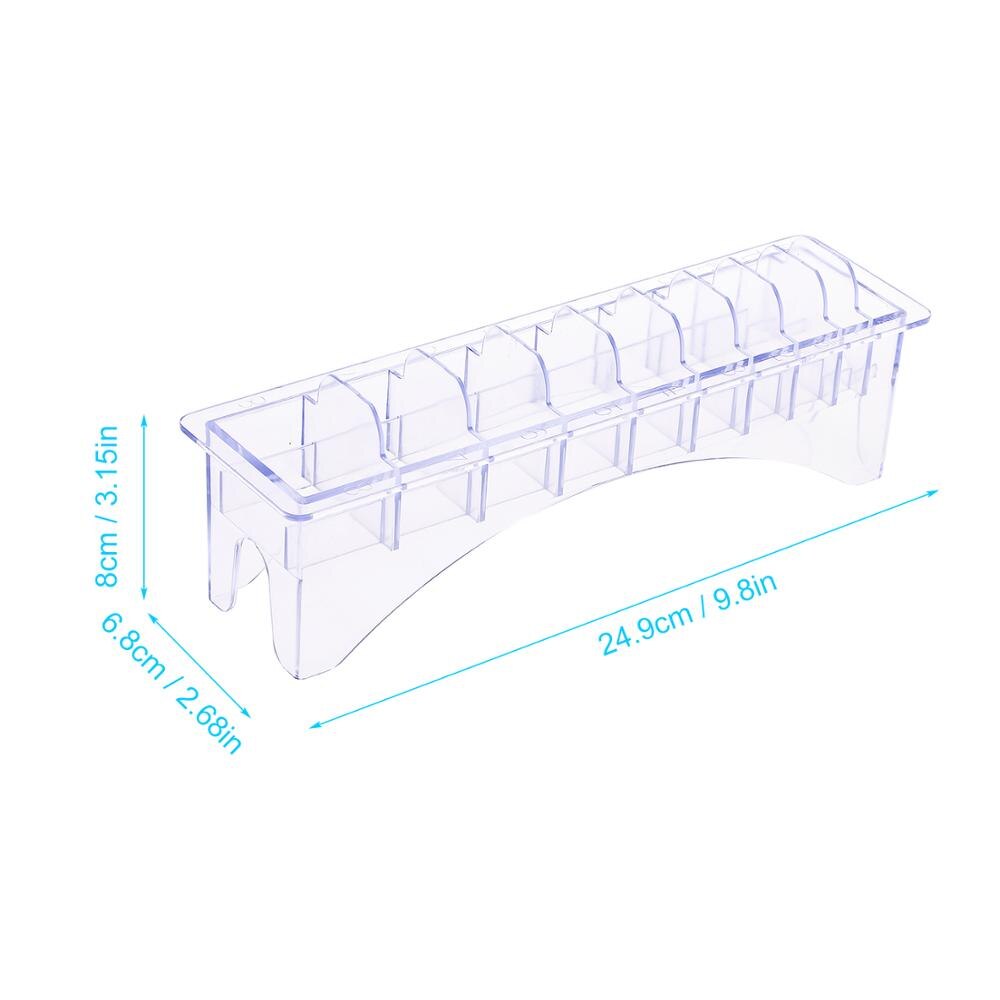 1Pc 8 Grid Base Box Voor Universele Tondeuse Limiet Kam Gids Attachment Tondeuse Kam Houder Blade Organizer styling Tool: 2