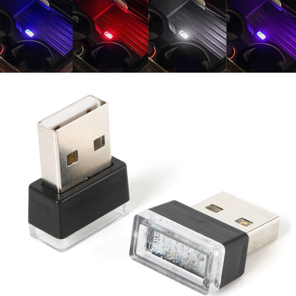 Mini Led Auto Licht Auto Interieur Usb Sfeer Licht Plug Auto Ambient Lamp Noodverlichting Pc Auto Producten Auto Accessoire