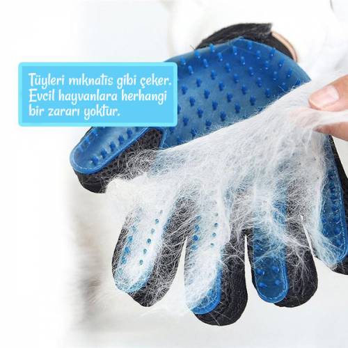 Verdadero toque peinando cepillo perro gato pluma de limpieza guante masaje Hecho en Turquía