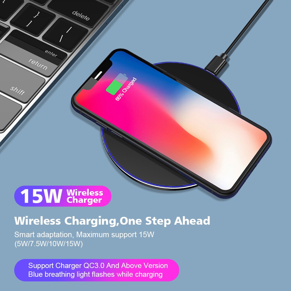 15W Qi Draadloze Oplader Station voor Samsung S10 S9 Note 10 S10E Iphone 11 Pro Max XR Huawei P30 pro Draadloze opladen Inductie