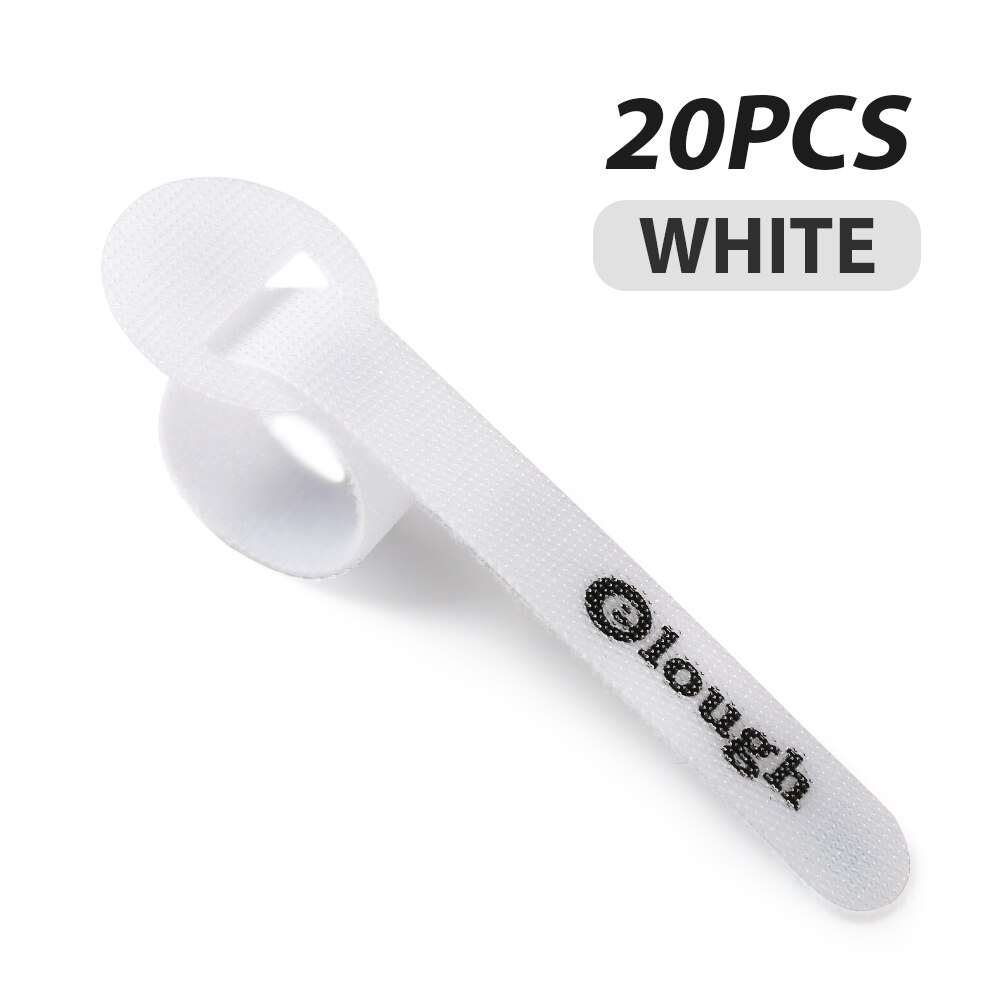 Elough USB Kabel Wickler Organizer Telefon Kabel Verwaltung Maus Computer Kopfhörer Draht Wickler Krawatten Wicklung Haken Schleife Feste Kabel: 20Stck Weiß