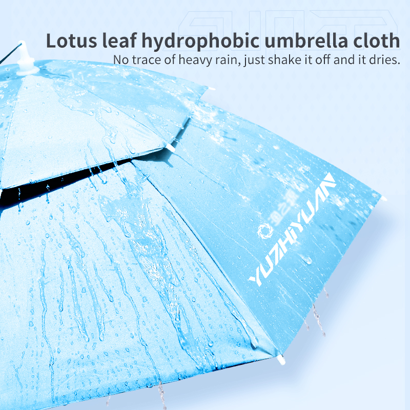 YUZHIYUAN Angelhut, UV-Schutz, tragbar, faltbar, Regenschirmhut, Regen, Sonnenschein, doppelter Verwendungszweck, für draussen-Camping, Angeln, Wandern