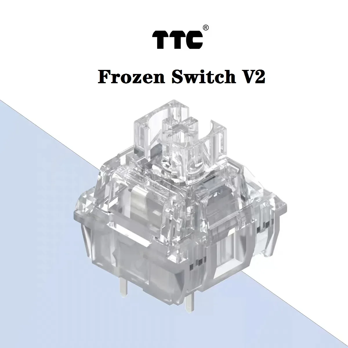 TTC Frozen Silent Switch V2 Mechanical Keyboard Mute Linear Switches 39 gf 3 Pins RGB Transparent Factory Lubrication Custom PC: Gray Switch
