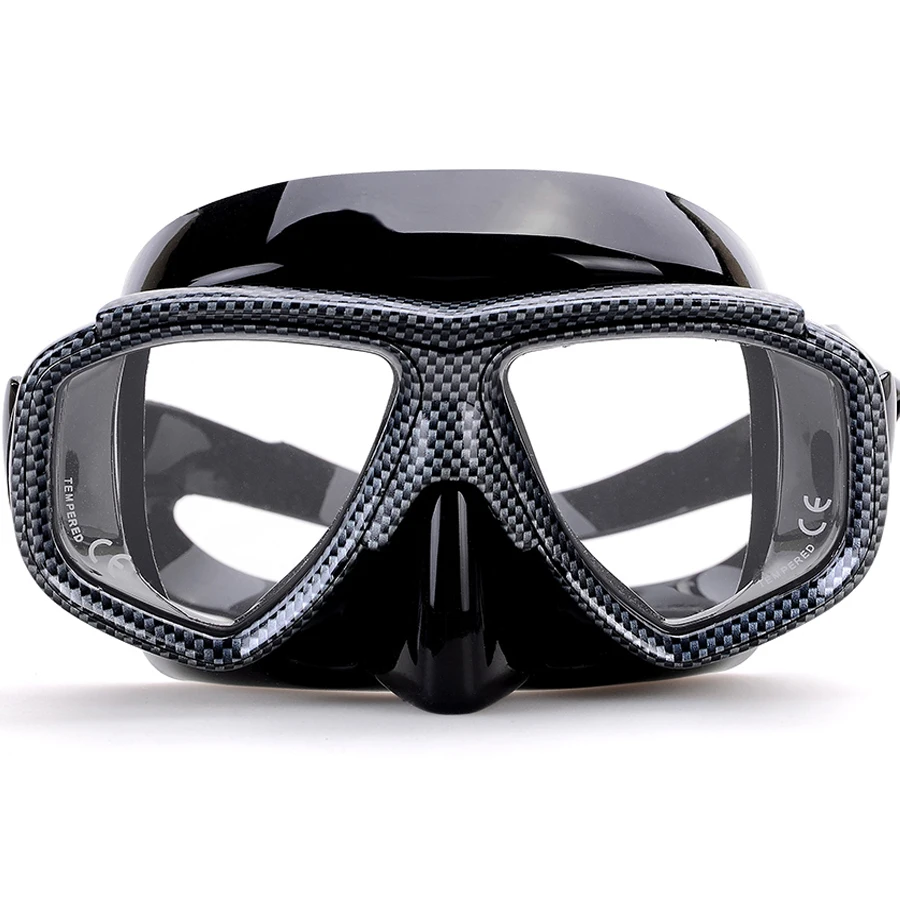 Myopia scuba diving Mask Camouflage anti fog for spearfishing gear swimming masks googles nearsighted lenses short-sighted: Orange
