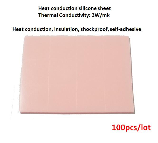 3W Pad In Silicone Dissipatore di Calore Pad 15x15mm Termico Conduttivo Pad 100 pz/lotto