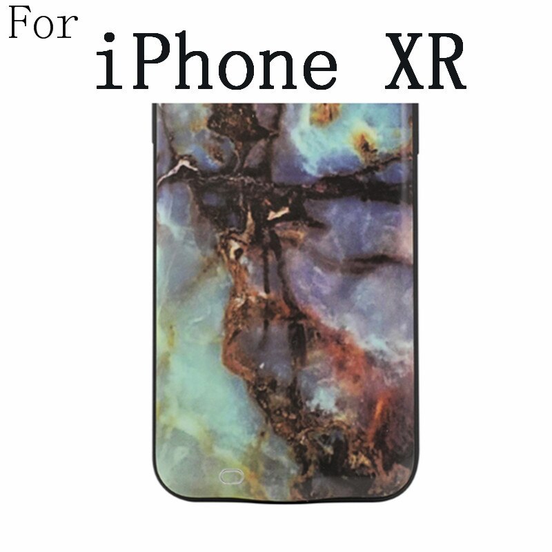 Smart External Battery Charger Case For iPhone 11 Pro X XR XS Max marble Power Bank charging case for iPhone 6S 7 8 Plus SE: XR-LSDLS