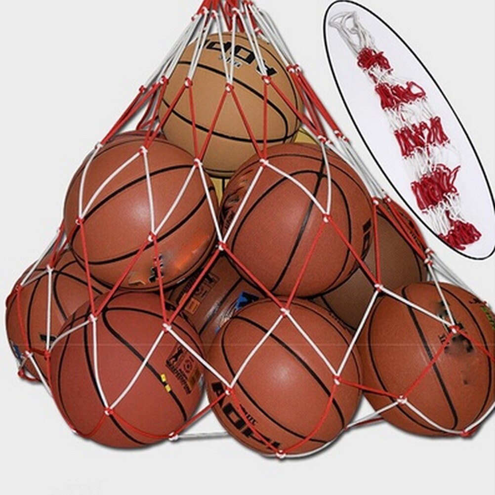 Calcio basket Hoop Mesh Net 10 Balls Carry Net Bag sport palline portatili pallavolo filo di Nylon Standard durevole all&#39;aperto