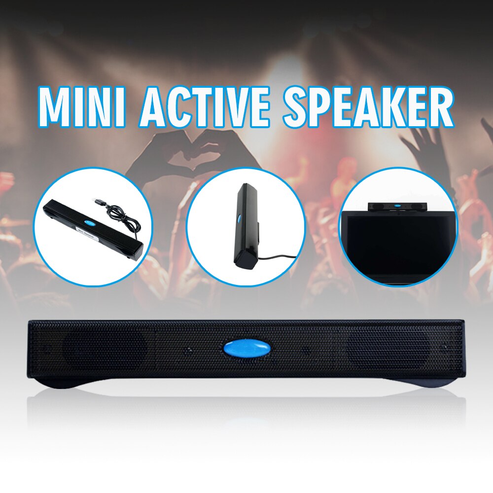 1pc USB Laptop Desktop Long Speaker Notebook Desktop Computer Multimedia Stereo Speakers For Tablets Mobile Phone