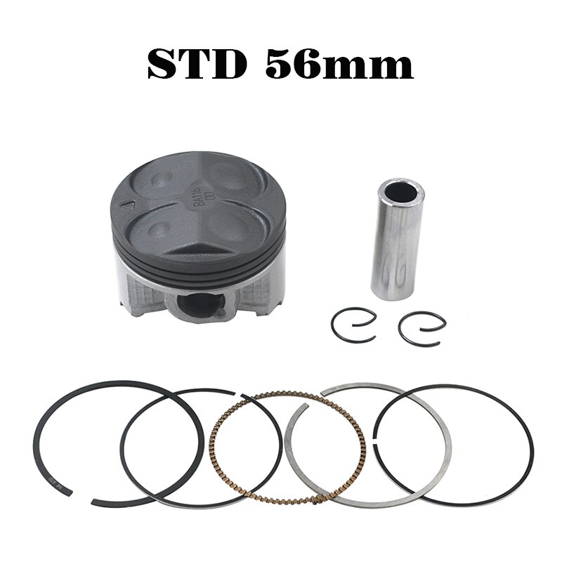 4 Uds de pistón de la motocicleta y anillos Kit para YAMAHA FZR400RR 3TJ FZR 400 RR SP 3TJ FZ400 4YR STD 56mm 56,25mm 56,50mm 56,75mm 57mm: 1 Set 56mm