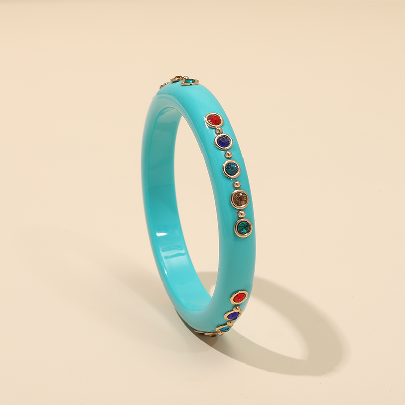 Braccialetti alla moda in cristallo acrilico Desginer braccialetti per ragazze gioielli indiani adolescenti accessori per braccialetti da donna in resina dura vintage: KB207-6