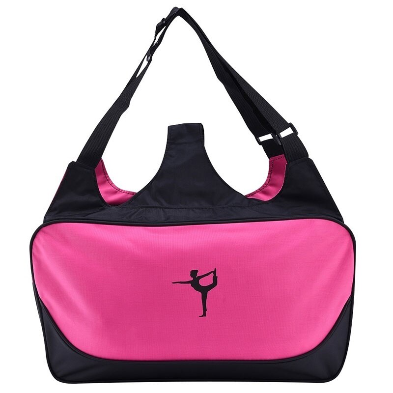 Sac de tapis de Yoga multifonctionnel de femme sac à dos de sport de sport porte-épaule sac de tapis de Yoga Pilates imperméable (sans tapis): Rose-red