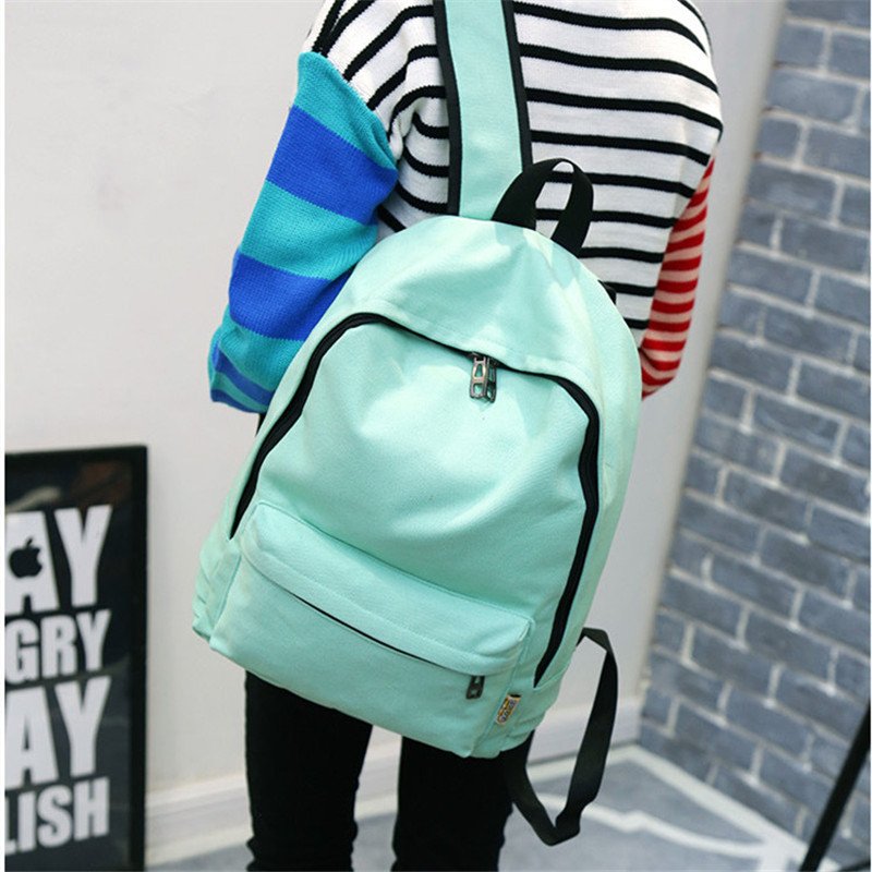 Attra-yo nouvelle femmes sac à dos couleur unie sac de voyage sac à bandoulière décontracté adolescente sac d'école sac à dos sac à dos