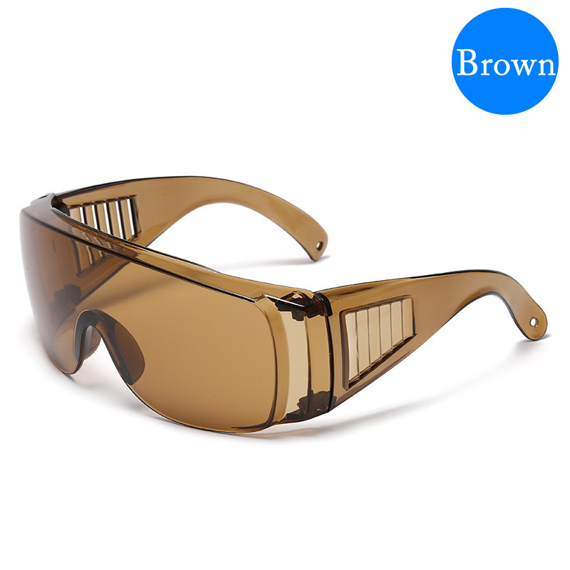 Safety Glasses Anti-Splash Impact-Resistant PC Lens Work Safety Goggles For Lab DIY Kids/Adult Eyes Protection: Brown