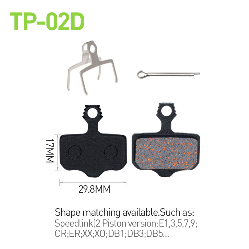 2 Paar (4 Stück) MTB Fahrrad hydraulische Scheibenbremsbeläge halbmetallische Fahrradbremse für SHIMANO SRAM AVID HAYES Radfahren Fahrradteil: green