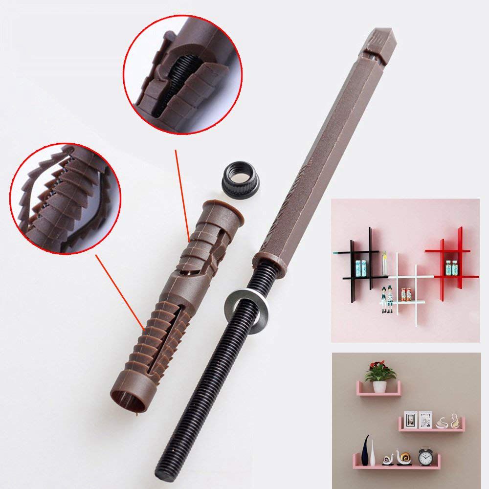 Floating Shelf Brackets -10 Pack Heavy Duty Wood Invisible Shelf Brackets DIY Adjustable Hardware Blind Supports Shelves 120 L