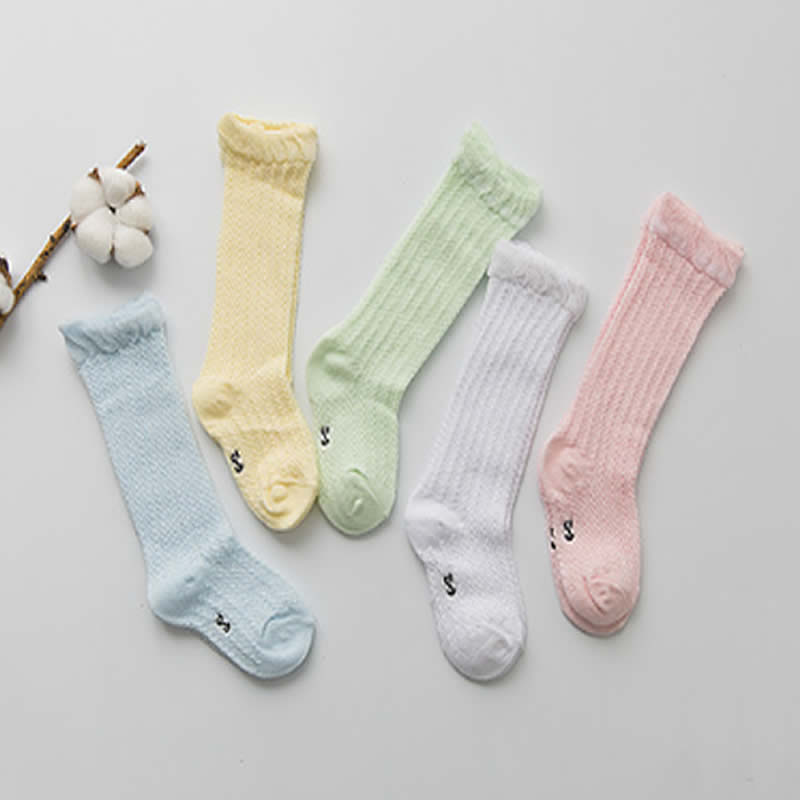 Summer Thin Over-the-knee Socks Anti-mosquito Socks Breathable Kneecap Babies' Children Cotton Socks General Socks Unisex Solid