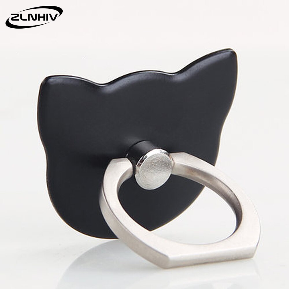 Anillo para teléfono móvil ZLNHIV, soporte de sujeción para teléfonos, accesorios de soporte para teléfono móvil, teléfono inteligente redondo: K-black