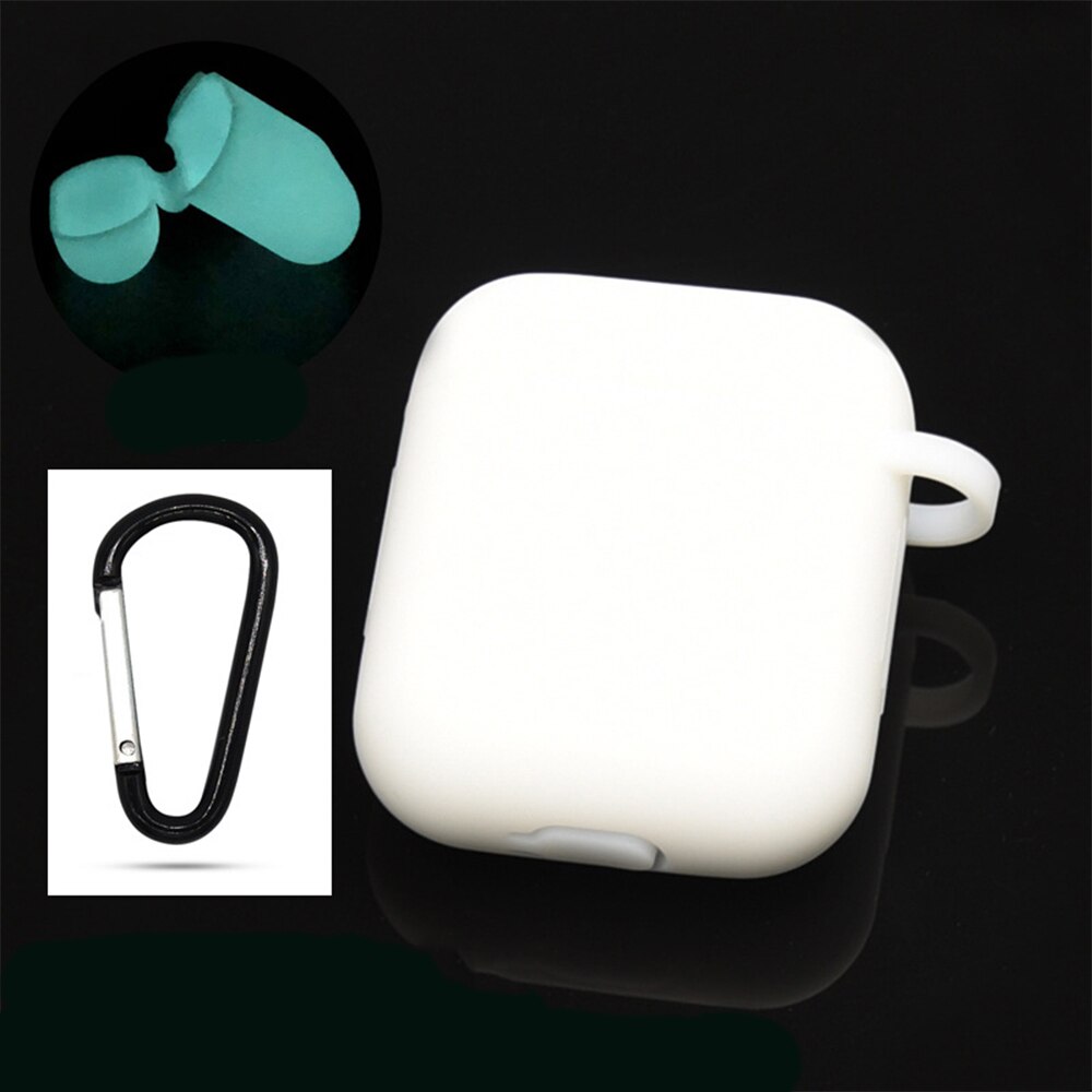 Con colgante hebilla de prueba auricular Anti-huella digital para los Airpods de silicona Bluetooth Headphone Set Anti-Otoño cinturón gancho caso