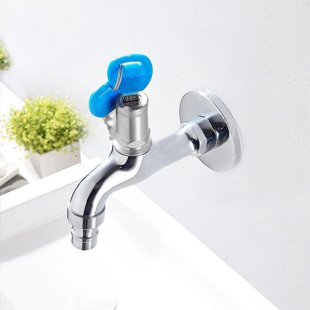 Robinet d'eau montage mural evier Public monotrou lave linge bassin extérieur jardin en alliage de Zinc antivol robinet avec serrure 2 clés