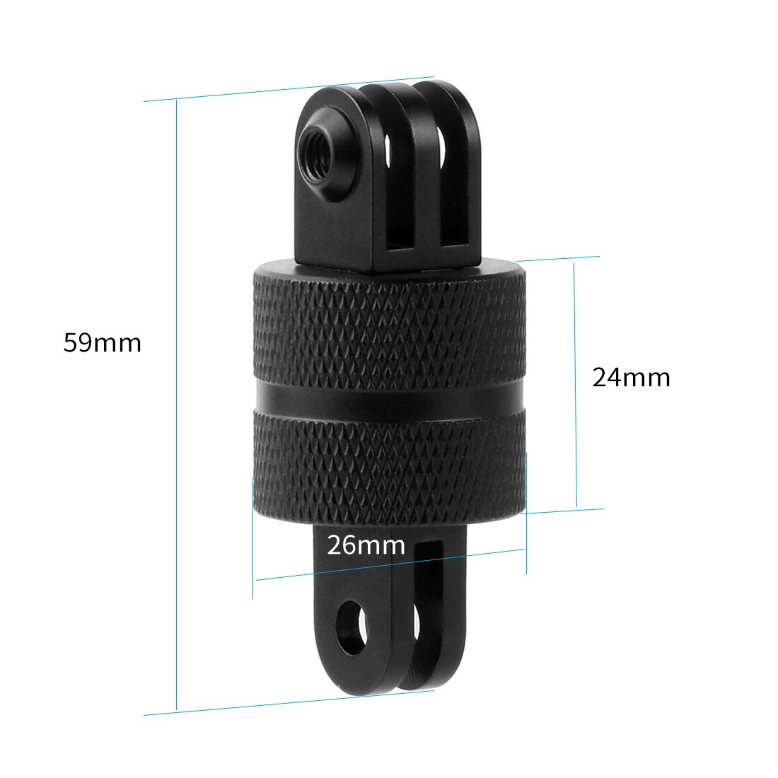 BGNing Ball Head Clip Arm Underwater Camera Light Diving Joint Ball Head Butterfly Clip Adapter Mount for Gopro for DJI Action 2: Metal Type D