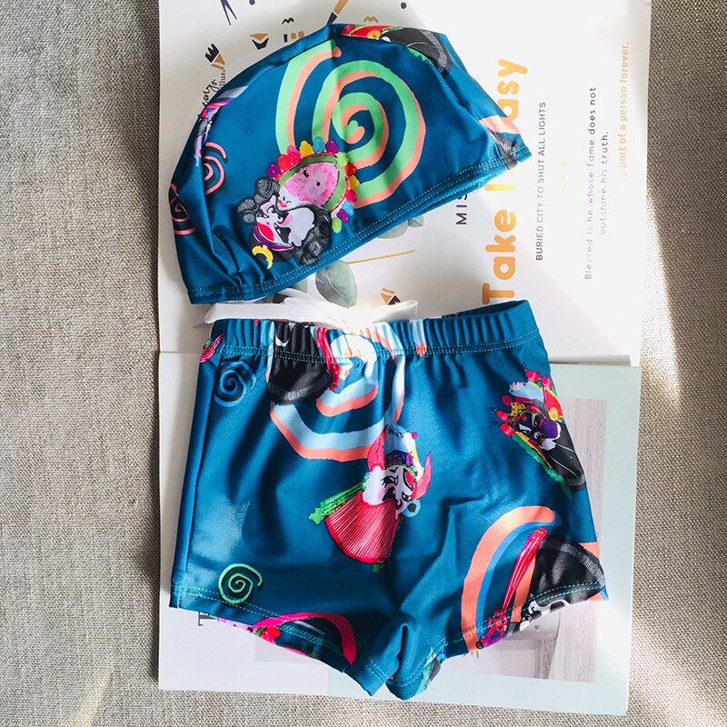 Kids Strand Korte 16-32Kg Jongens Zwembroek Badpak Cartoon Badmode Sneldrogende Korte Strand Korte Zwemmen pak YZN20014