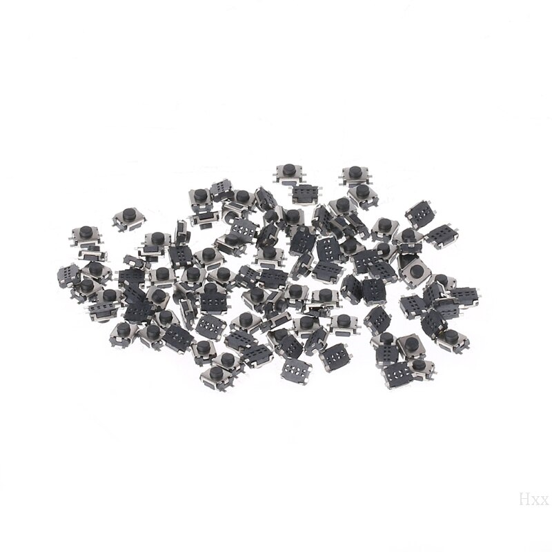 100 Pcs 3x4x2mm 4 Pin SMD Micro Momentary Push Button Tactile Switch