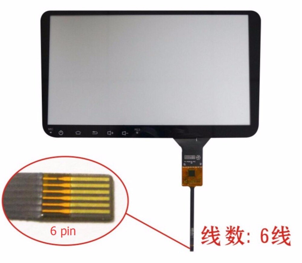 Navegación DVD universal Android pantalla táctil capacitiva de 9 pulgadas es 219*137mm/GT911/6 capacitancia de línea con llave de amonio