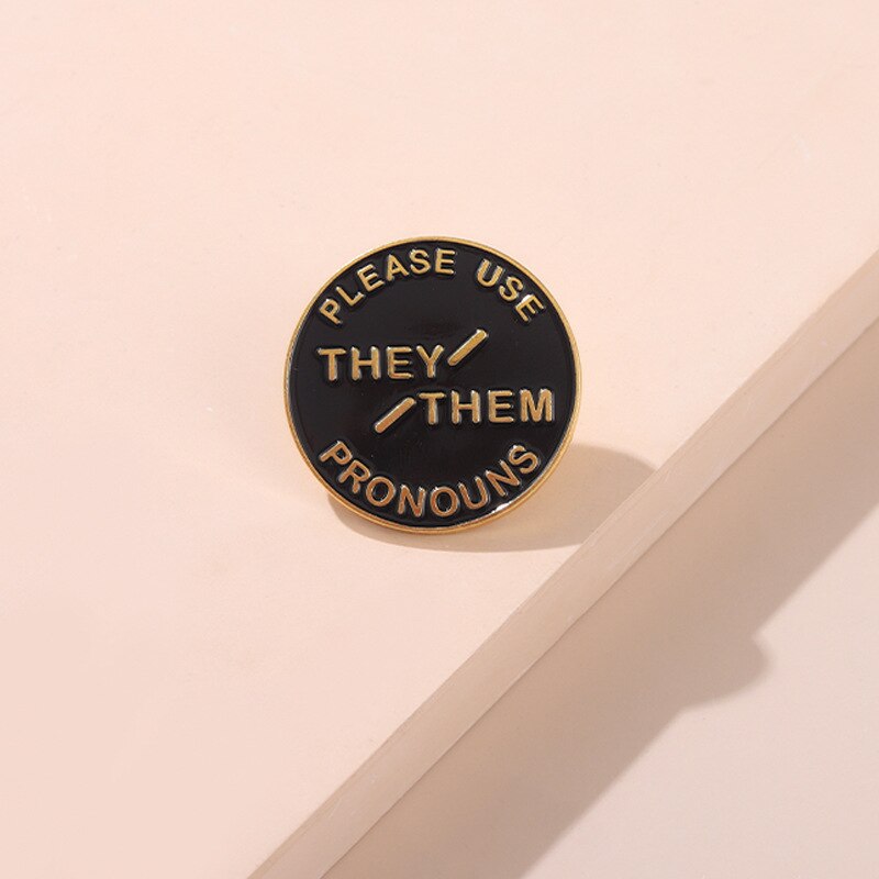 Broches rondes et noires en Denim pour l'éducation des enfants, broches à revers pour vêtements, , veuillez les utiliser