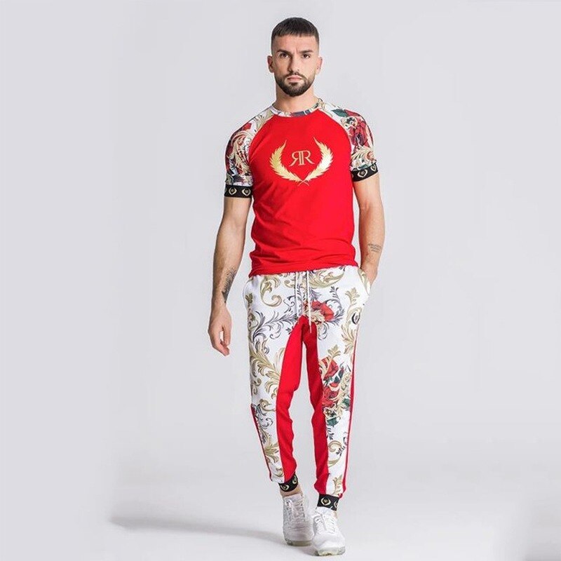 T-shirt Mannen Casual Zomer Bloemen Man Tshirt Tee Tops Streetwear Kleding Heren T-shirt Gym Fitness Mannen t-shirt