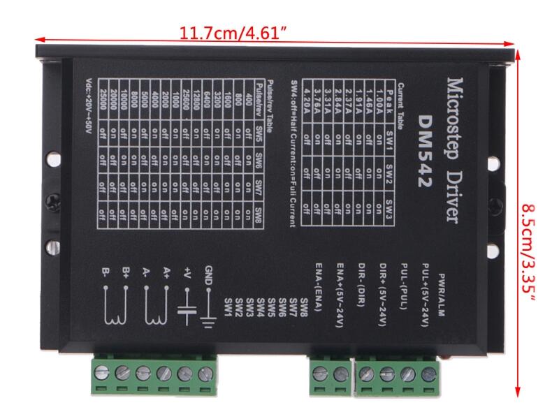 Controlador de micropasos DM542 para motor nema 23, controlador paso a paso M542/2M542, una pieza