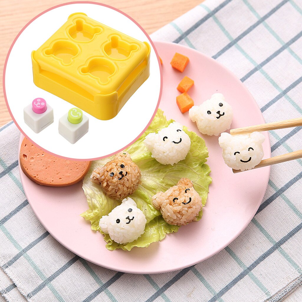 Cute Bear Sushi Mold Tools Model Rice Dough Sushi Mold DIY Mould Funny Party Decor Press Kitchen Accessories