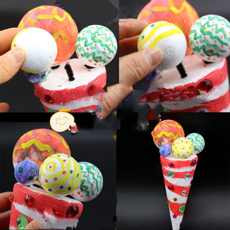 Foam Cone DIY Blank Modelling Styrofoam Christmas Tree Cone Craft Cone For Kids Manual DIY Accessories