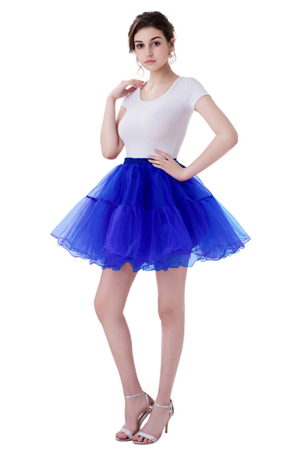 Jupon court Tutu en Tulle pour femmes, jupe-sous-jupe en maille plissée, robes de danse de Ballet, , en Stock