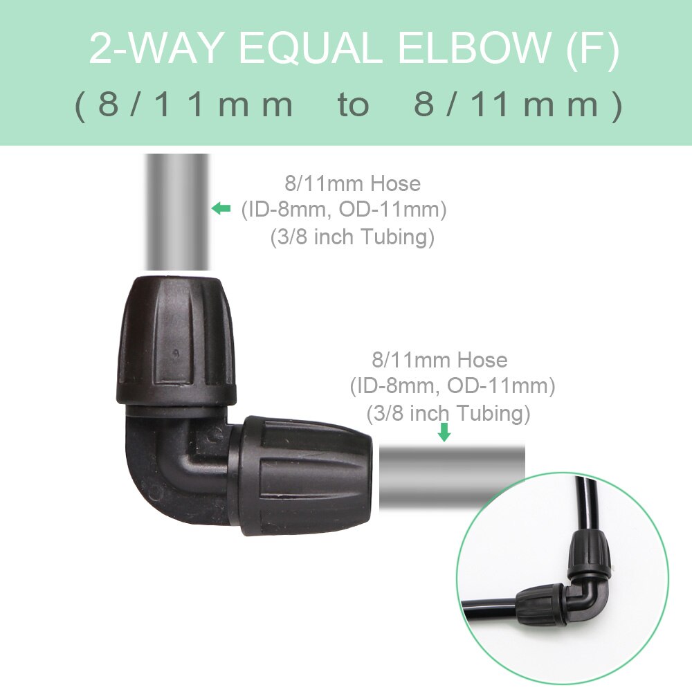 8/11 mm Wasserschlauchanschluss, Gartendusche, Schloss, Kupplungsadapter, 3/8 Zoll Bewässerungsverbindungen für Gartenschläuche