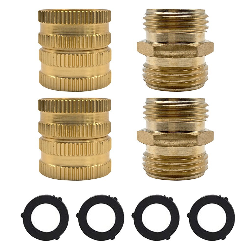 Super Heavy Duty 3/4 Inch Brass Water Shut Off Valve Outdoor Garden Hose Connector Accessories Fitting Pipe Connections Nozzle: F