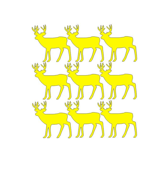 9 st/set nordisk stil djur älg väggdekal barn baby rum vinyl väggdekor jul heminredning tapet rådjur konst väggmålning: Gul