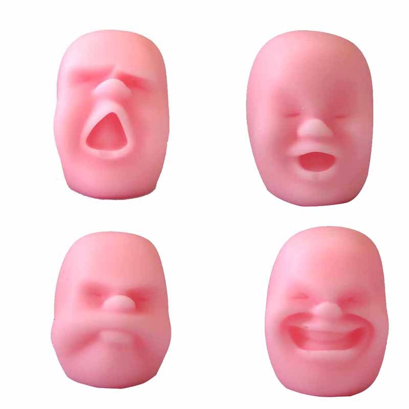 4Pcs Decompressie Pinch Muziek Gezicht Bal Pop Lastig Vent Gezicht Bal Truc Grappig Caomaru Hand-Made Stress Relife speelgoed