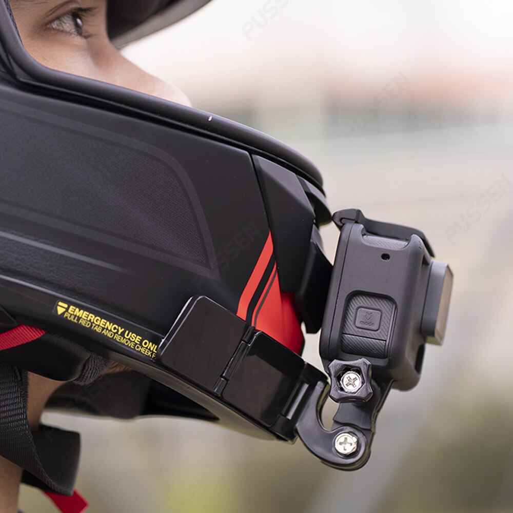 TUYU nowy Upgrade motocykl rower kask podbródek uchwyt na GoPro Max Hero 10 9 8 Insta360 OneR X2 DJI h9 akcesoria do kamer