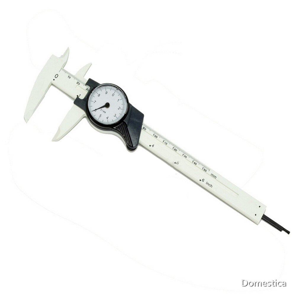 High-Precision Electronic Digital Display Vernier Caliper IP54 Stainless Steel Measuring Tool 0-150MM Woodworking Measuring Tool: 225x76x16mm White