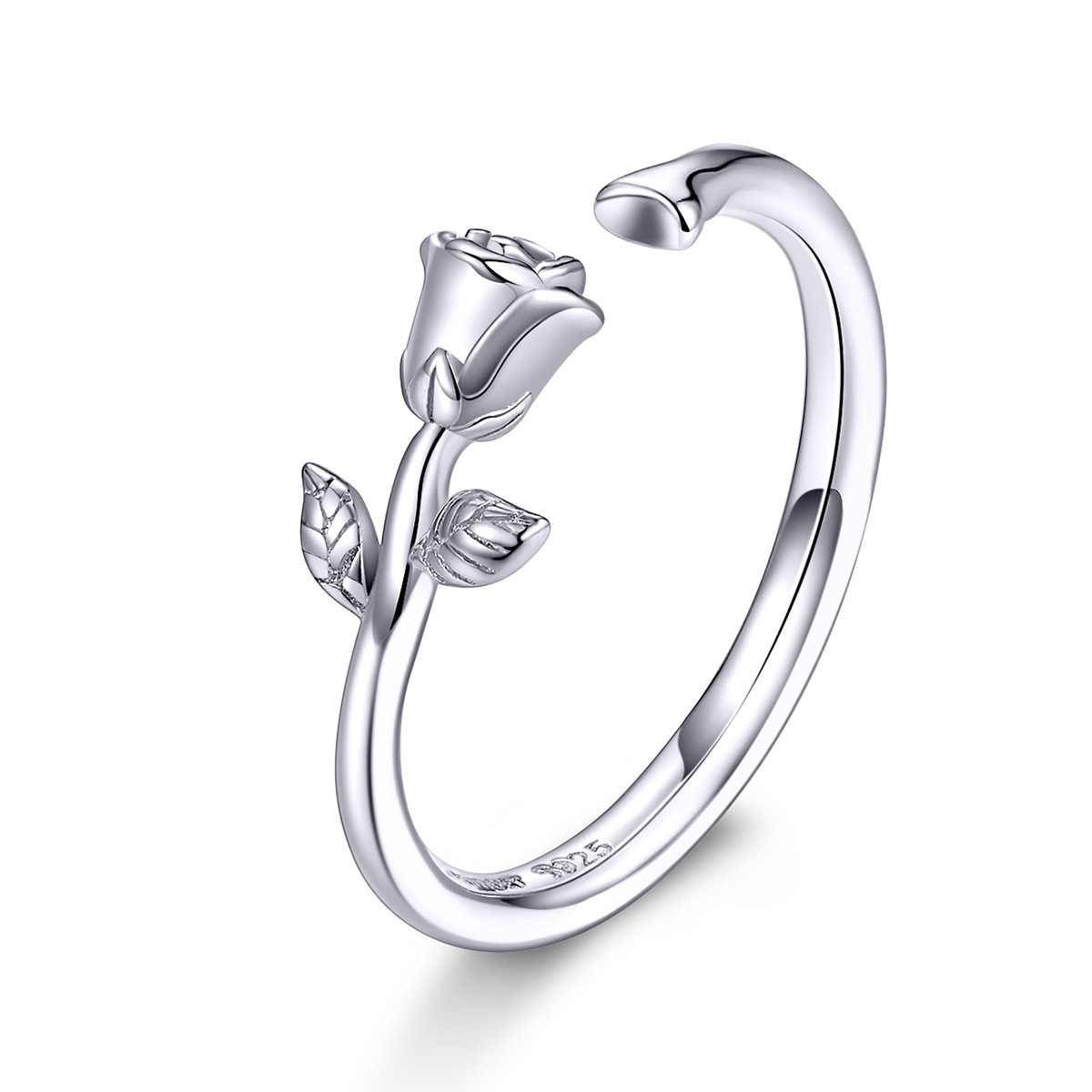 Bamoer Authentieke 925 Sterling Silver Plant Serie Bloem Vlinder Ringen Maat Verstelbaar Voor Vrouwen Luxe Bruiloft Sieraden GAR021: GAR065