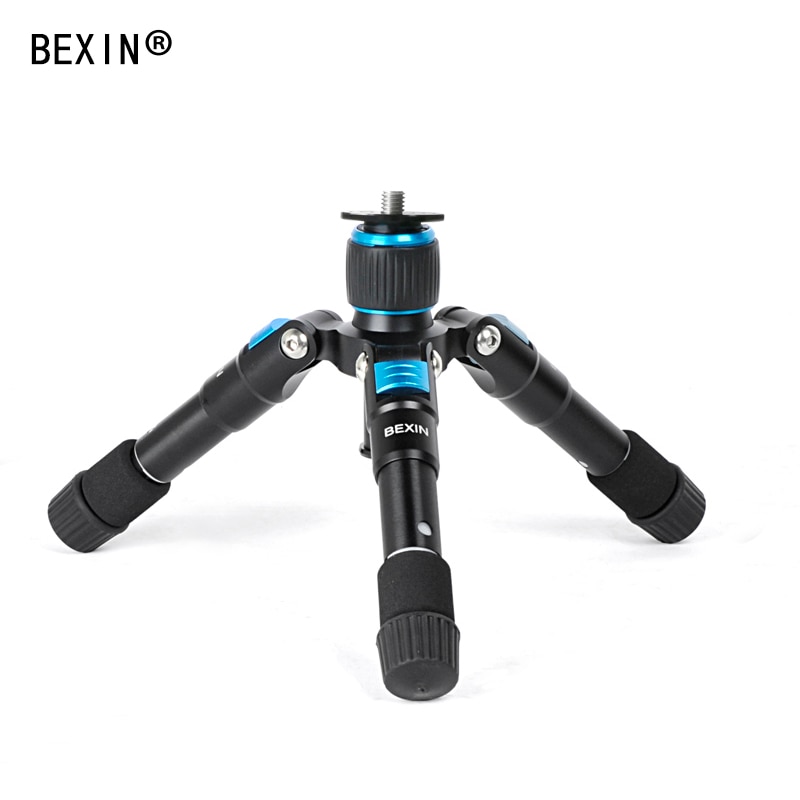 Bexin-tripé para câmera de viagem ou alumínio, acessórios para fotografia, pequeno, com cabeça redonda