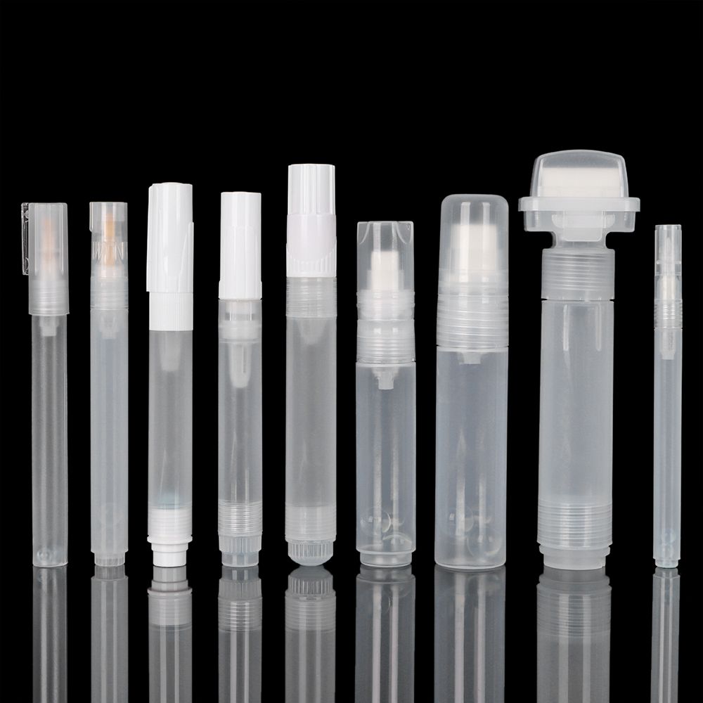 Empty Paint Pen 3/5/6.5/8/10mm Repeatable Rod Plastic Liquid Chalk Marker Barrels Transparent Refillable ink Graffiti Tube Pens