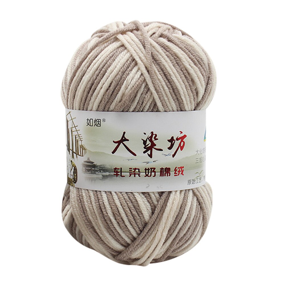 38# 1pc 50g Chunky Colorful Hand Knitting Baby Milk Cotton Crochet Knitwear Wool Mix Colors Cotton Sewing Skeins Thread: L