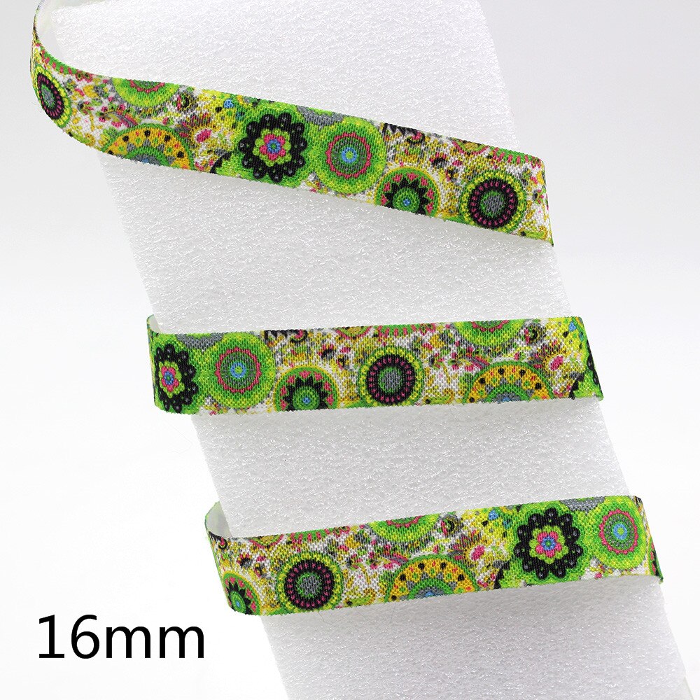 5yds,5/8" flowers Fold Over Elastic Stretch Foldover FOE Elastics for Hair Ties Headbands DIY handmade Accessories,E-20421-609: E-20421-614