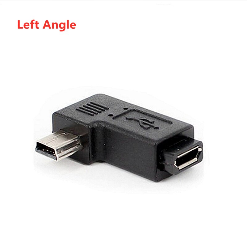 90 grad USB 2,0 Rechts Verknüpfungen Winkel Mini 5Stift Männlich zu Mikro USB 5Stift Weibliche Adapter V3 zu V8 Mini USB Männlichen zu Mikro USB Weibliche: links